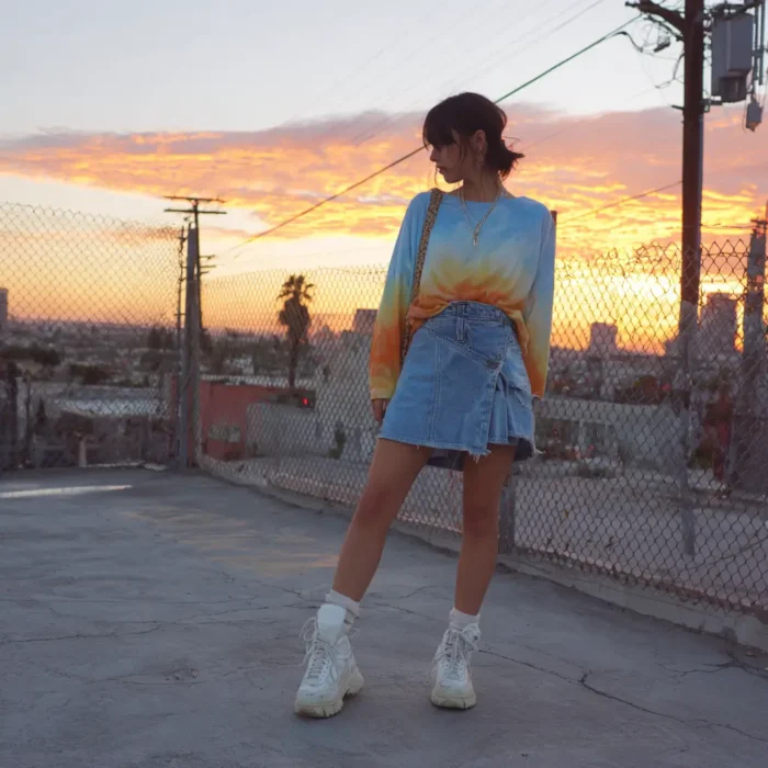Sunset Denim Skirt - Image 4