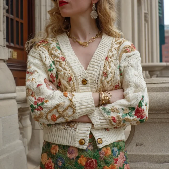 Vintage Charm Cardigan - Image 1